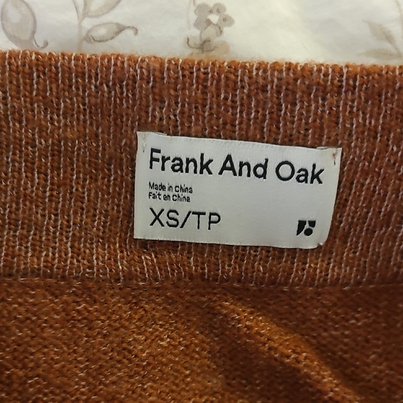Frank & Oak Terracotta Knit Wrap Skirt with Bow Accent - Picture 2 of 2